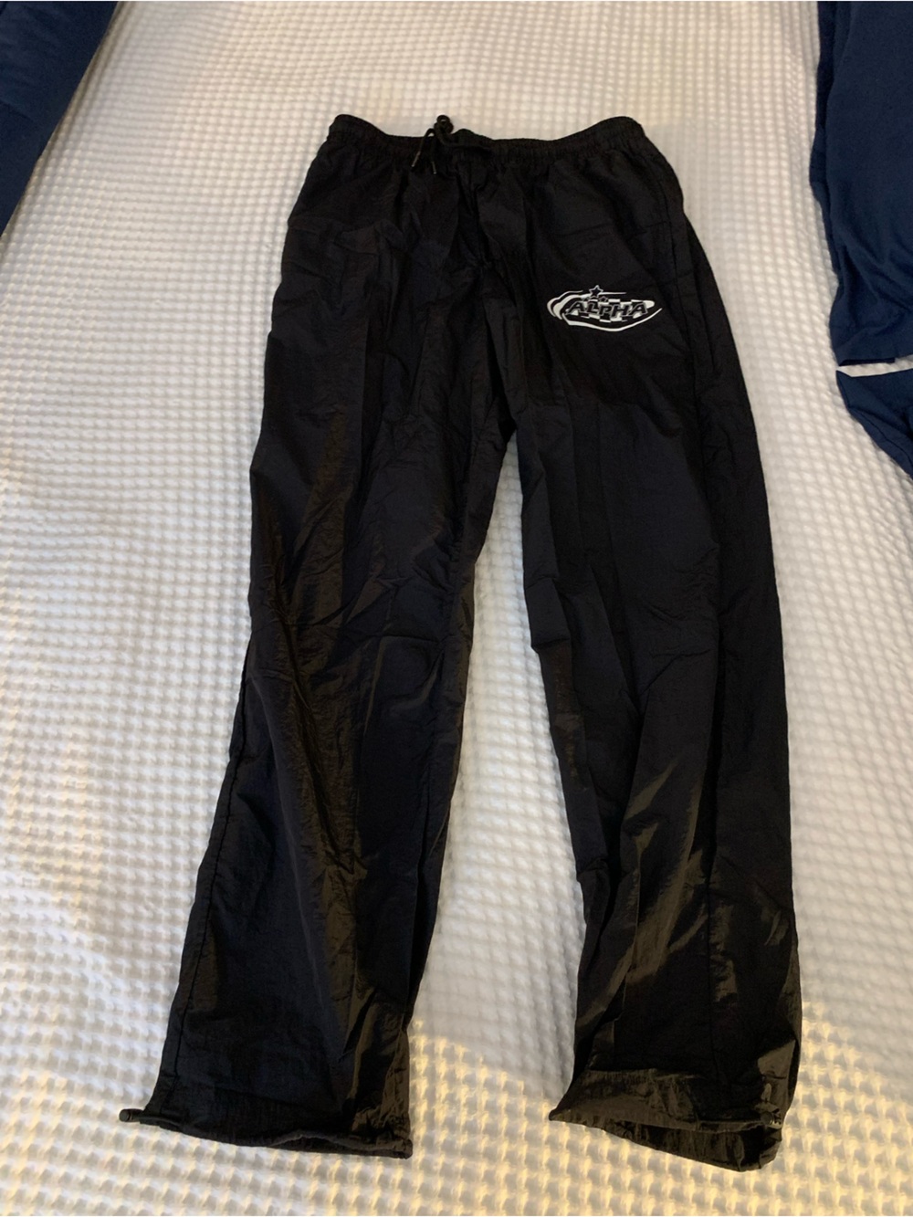 Black Unbranded Men's Windbreaker Joggers - Black Size Small